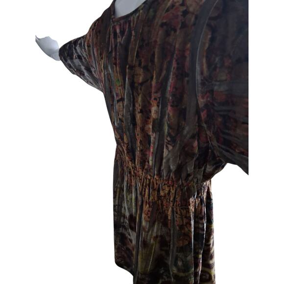 Y2K Vintage  Apt 9 Velvet Burnout Womens size 1X Babydoll Embellished Whimsy Top - Picture 6 of 16